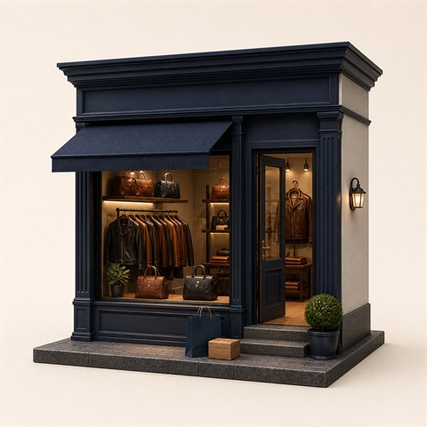 Leather boutique representing DLNYC's original retail starting point